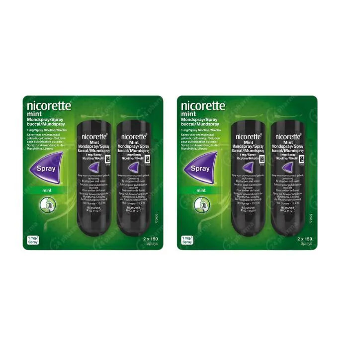Nicorette Duopack Mint Mondspray 2x300 Sprays 1mg/spray